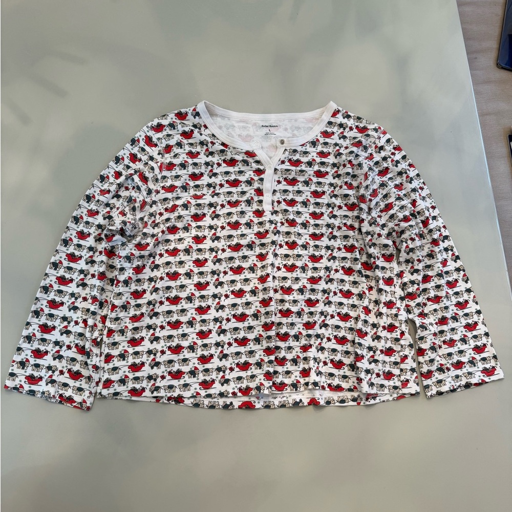 SET of Roller Rabbit Women’s Size L Christmas Pajamas